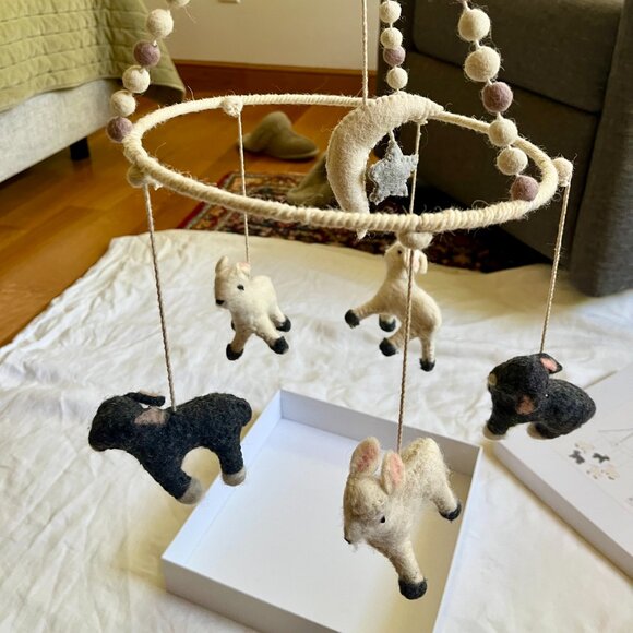 Pehr "Little Lambs" Felted Wool Mobile - Picture 2 of 7